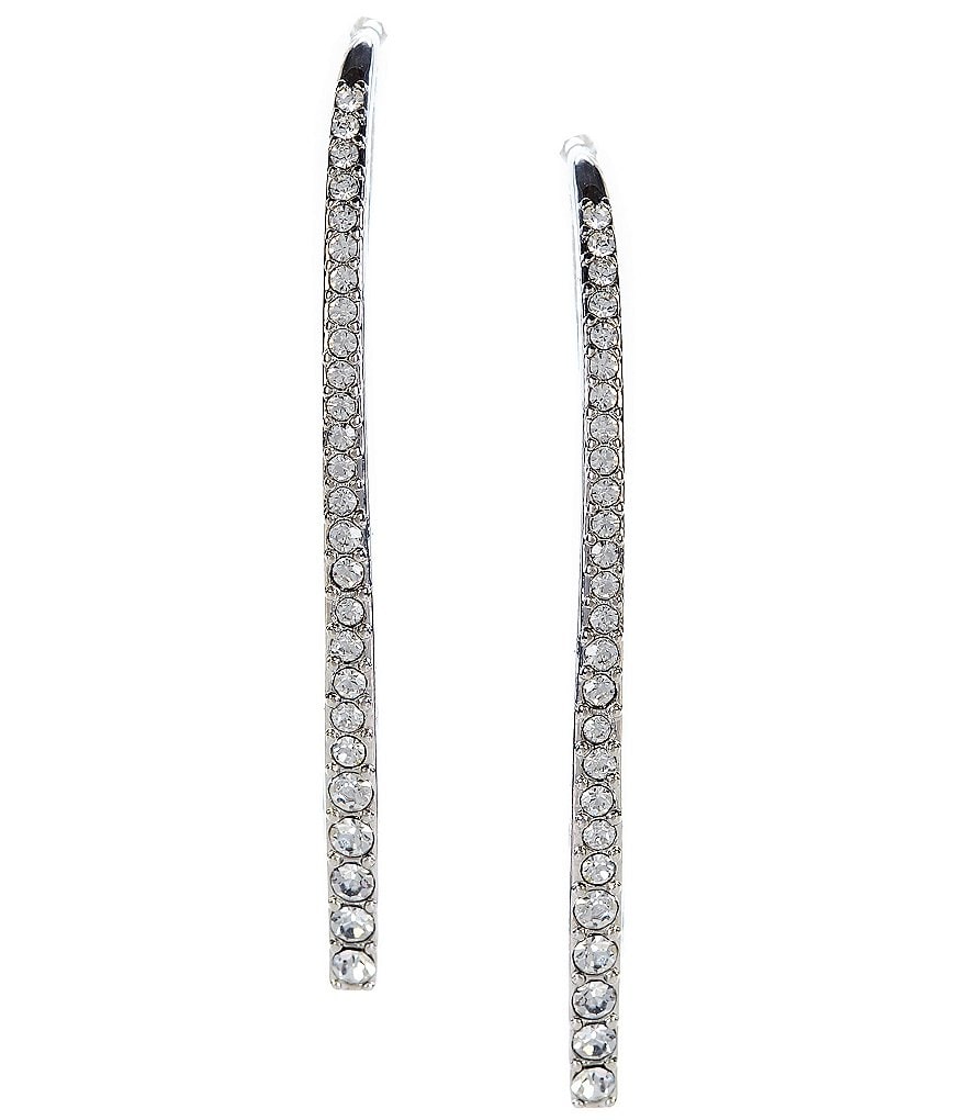 Givenchy Crystal Pave Bar Threader Earrings
