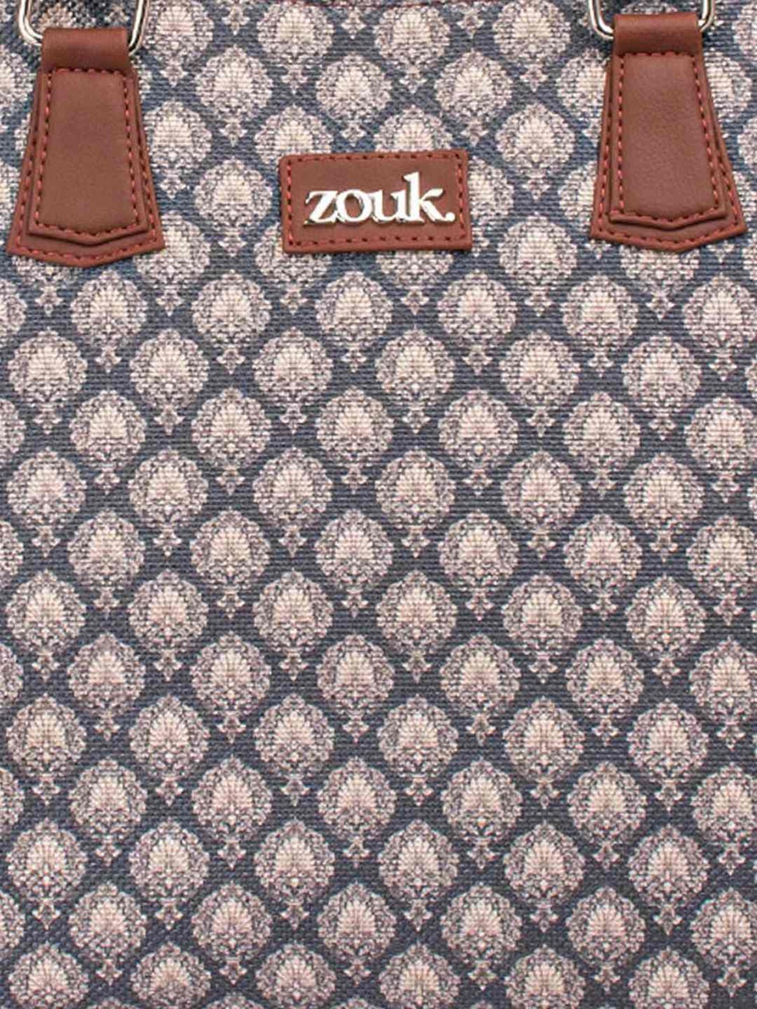 ZOUK Hampi Sculpt Printed Tote Handbag