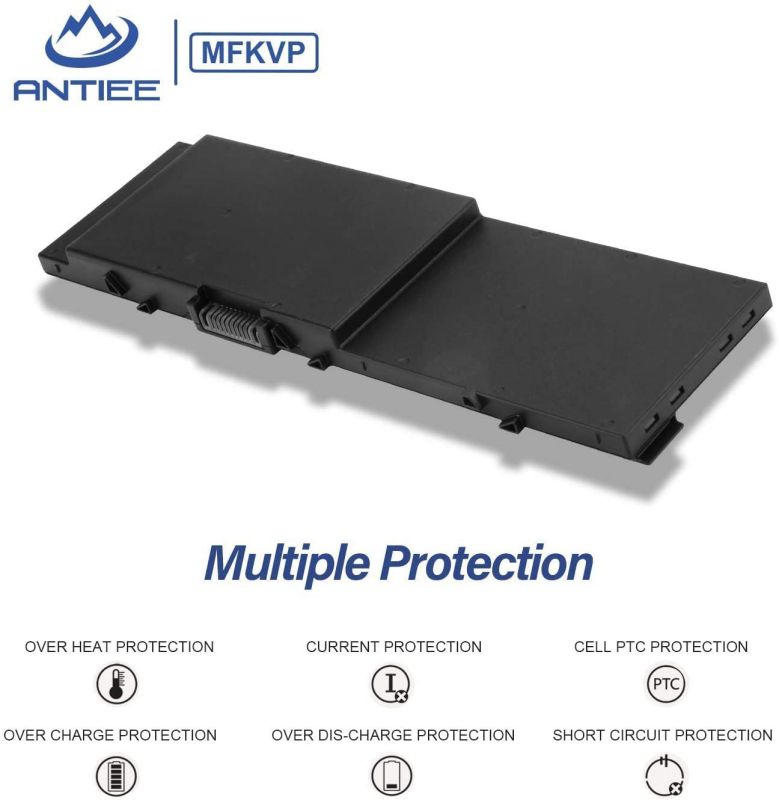 ANTIEE 91Wh MFKVP Laptop Battery for Dell Precision 15 7510 7520 17 7710 7720 M7510 M7710 Series Notebook 451-BBSB 451-BBSF TWCPG M28DH 1G9VM T05W1 GR5D3 0FNY7 RDYCT 11.4V 6Cell