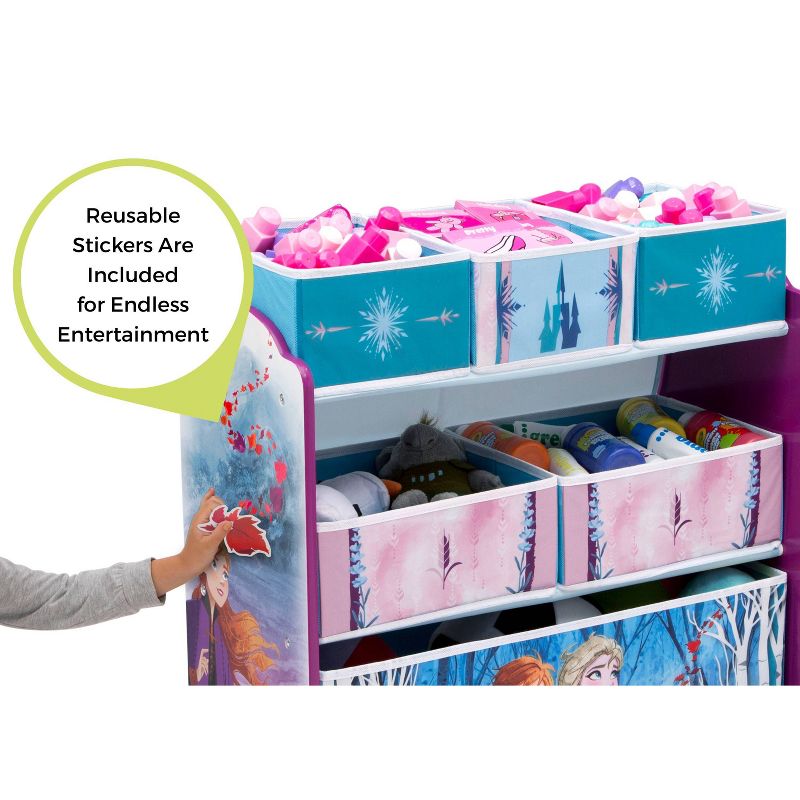 Disney Frozen 2 Design and Store 6 Bin Toy Organizer - Delta Children