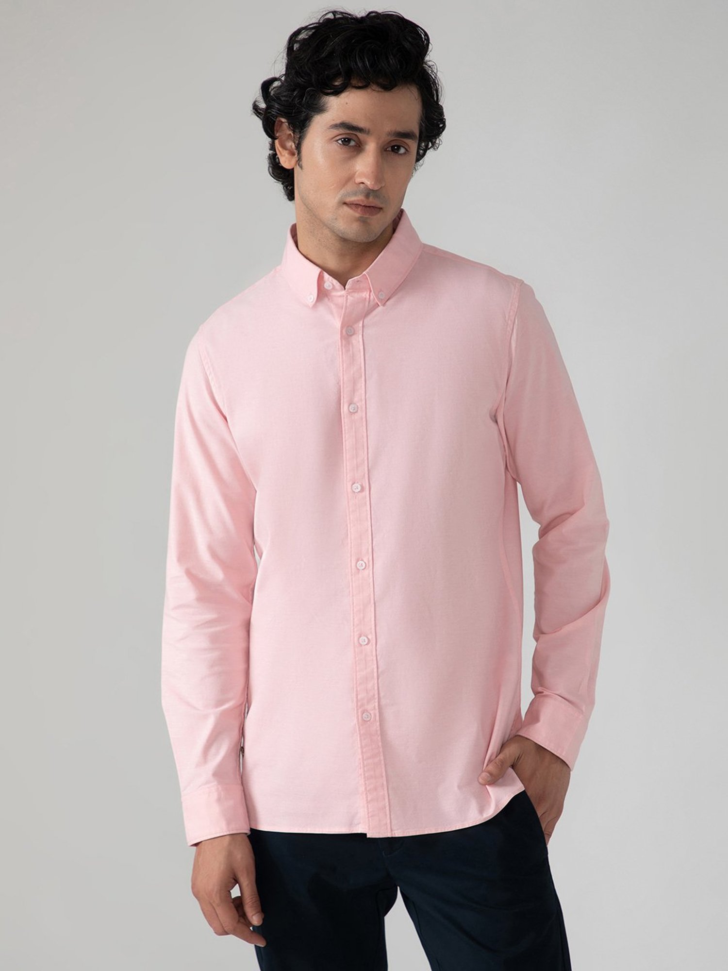 SUBTRACT Pink Slim Fit Shirt