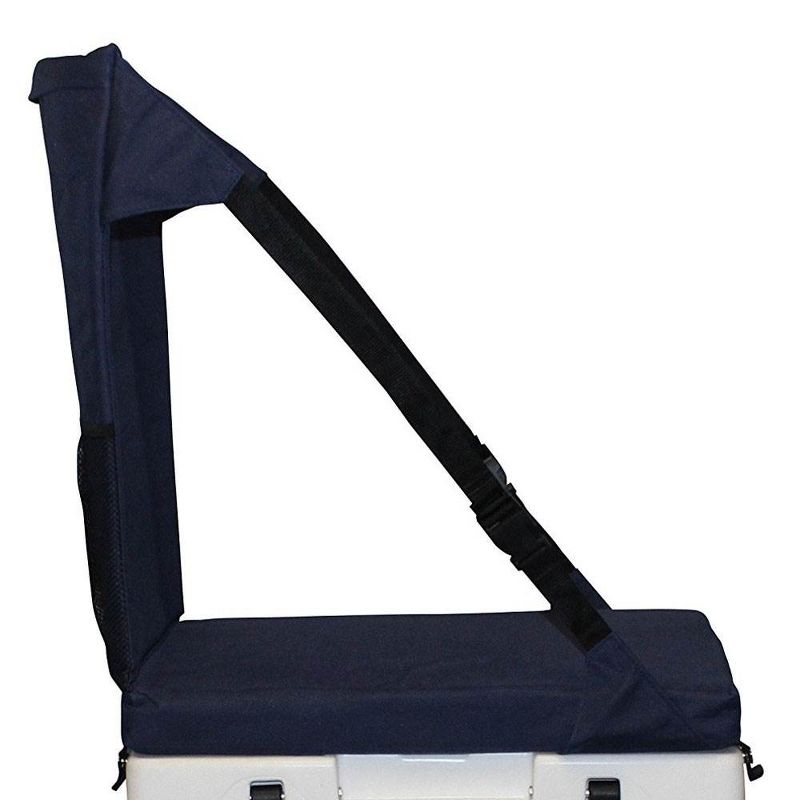 Sub Z Travel 23 Quart Double Wall Insulated Cooler with Cushioned Seat, White