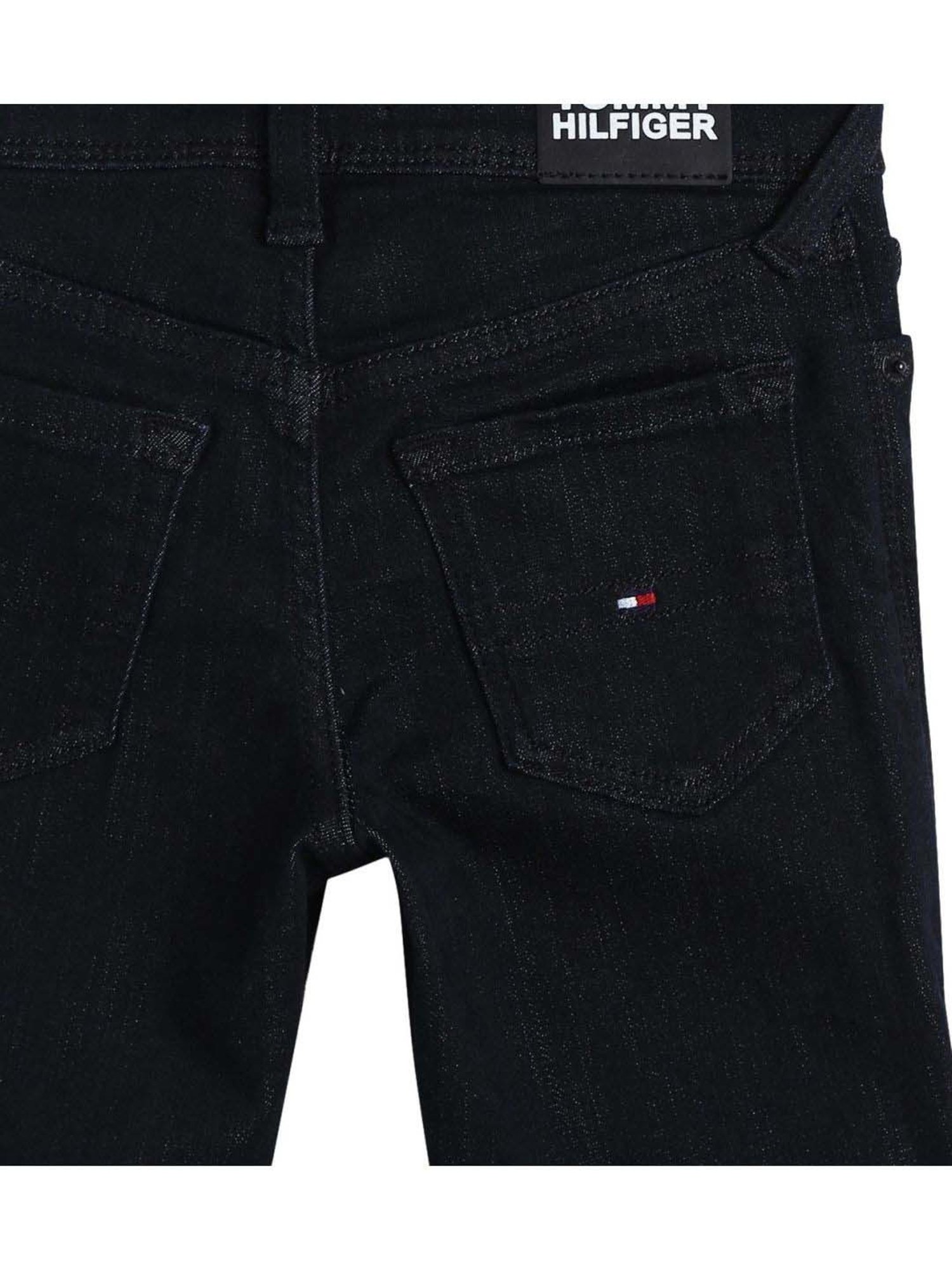 Tommy Hilfiger Boys Blue Solid Slim Fit Mid-Rise Jeans