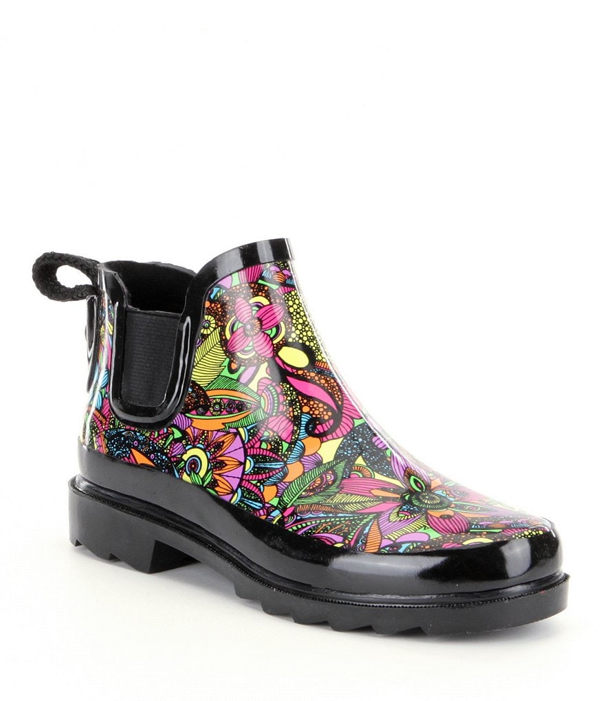 Sakroots Rhyme Printed Waterproof Chelsea Rain Booties