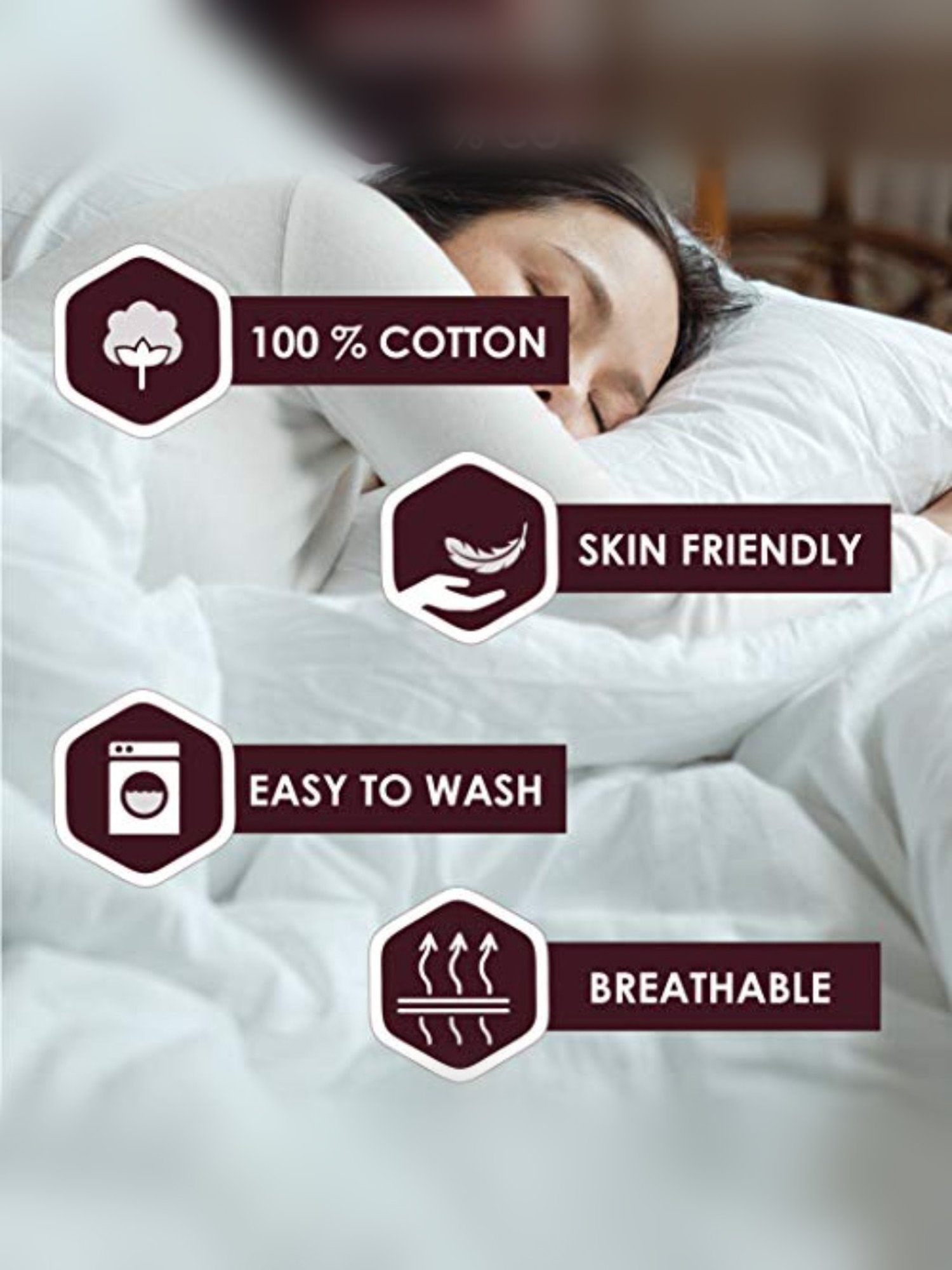 Layers Tuscany Printed Light Blue 104 TC Cotton Single Bed Sheet with 1 Pillow Cover