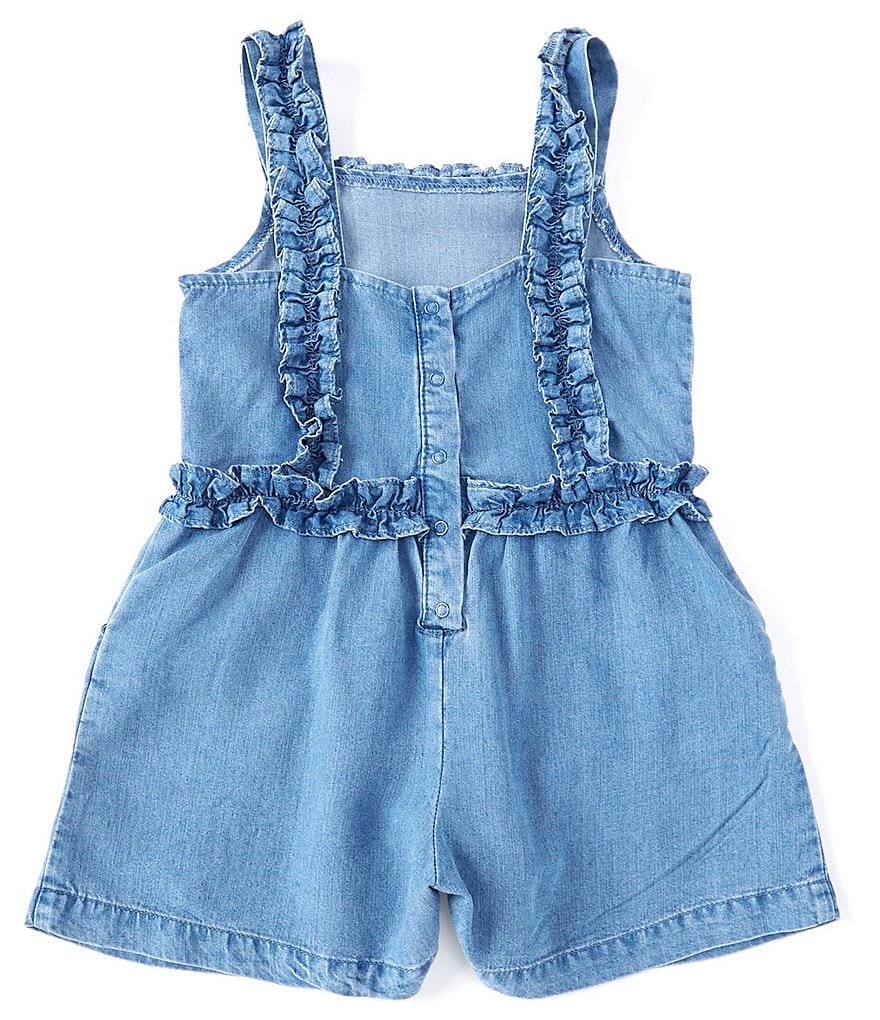 Habitual Little Girls 4-6X Pleated Romper