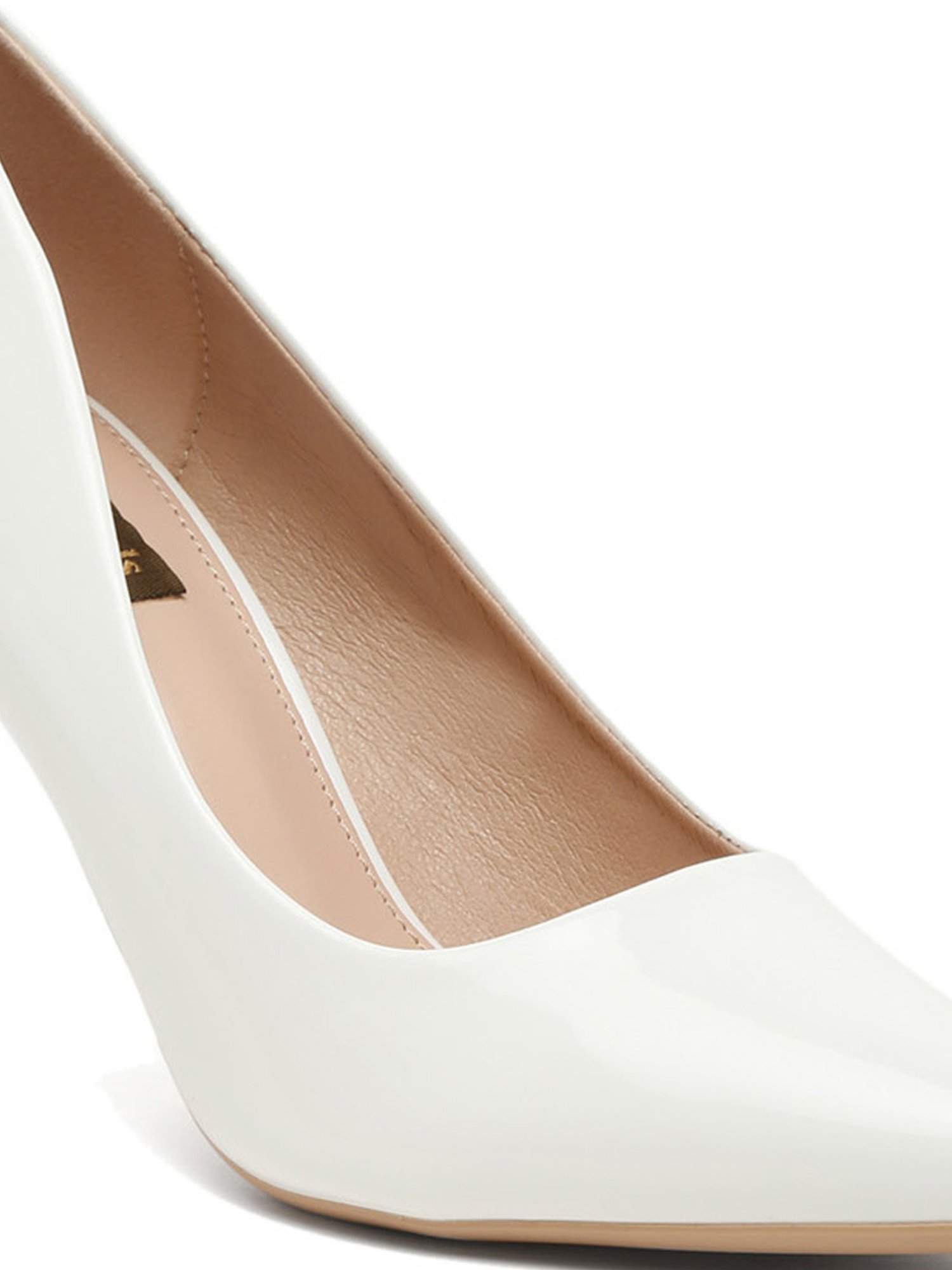 Flat N Heels Women's White Stiletto Pumps