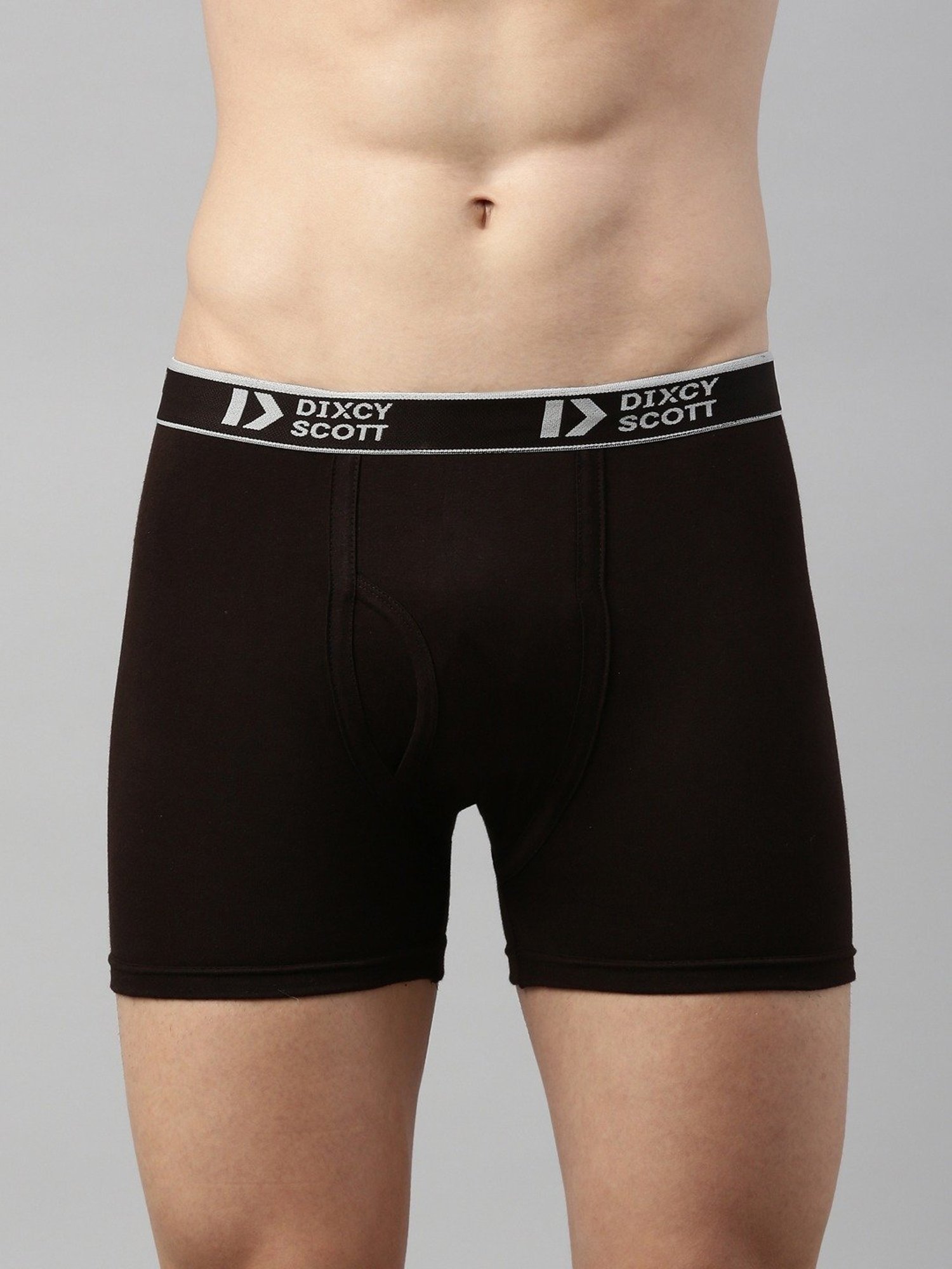Dixcy Scott Originals Brown Cotton Regular Fit Trunks