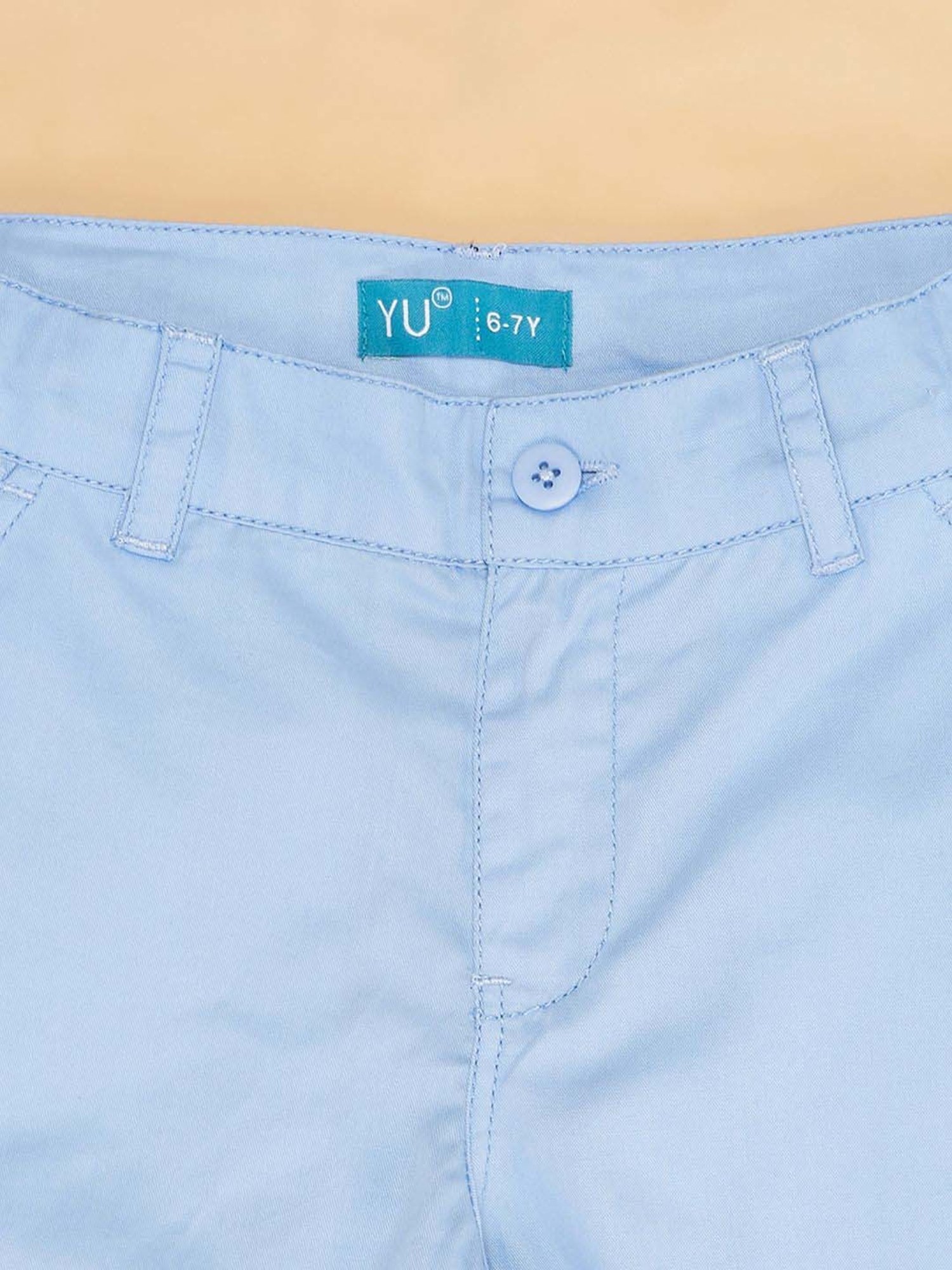 YU by Pantaloons Kids Blue Regular Fit Shorts