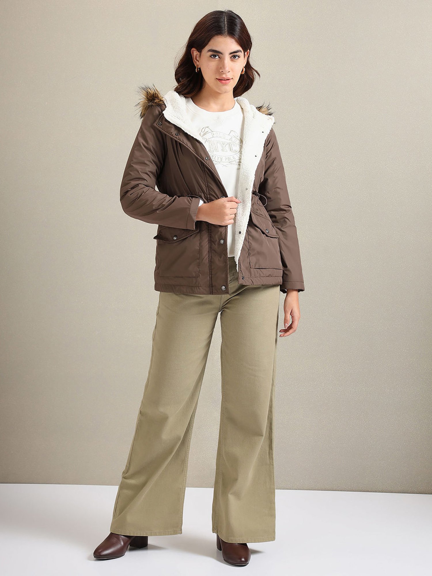 U.S. Polo Assn. Brown Regular Fit Jacket