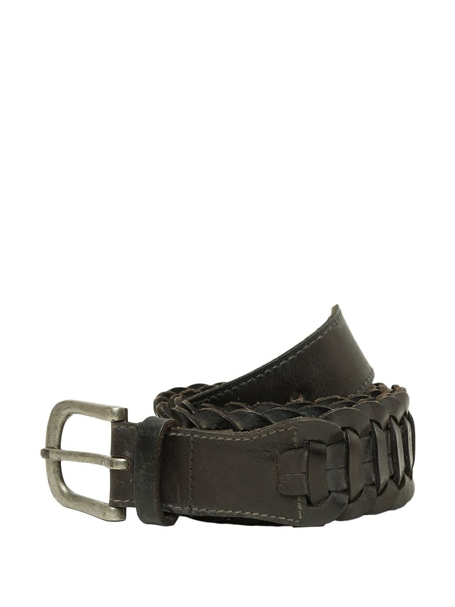 Art N Vintage Black Leather Waist Belt For Men