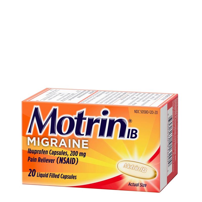 Motrin Ibuprofen (NSAID) Migraine Liquid Filled Caplet - 20ct