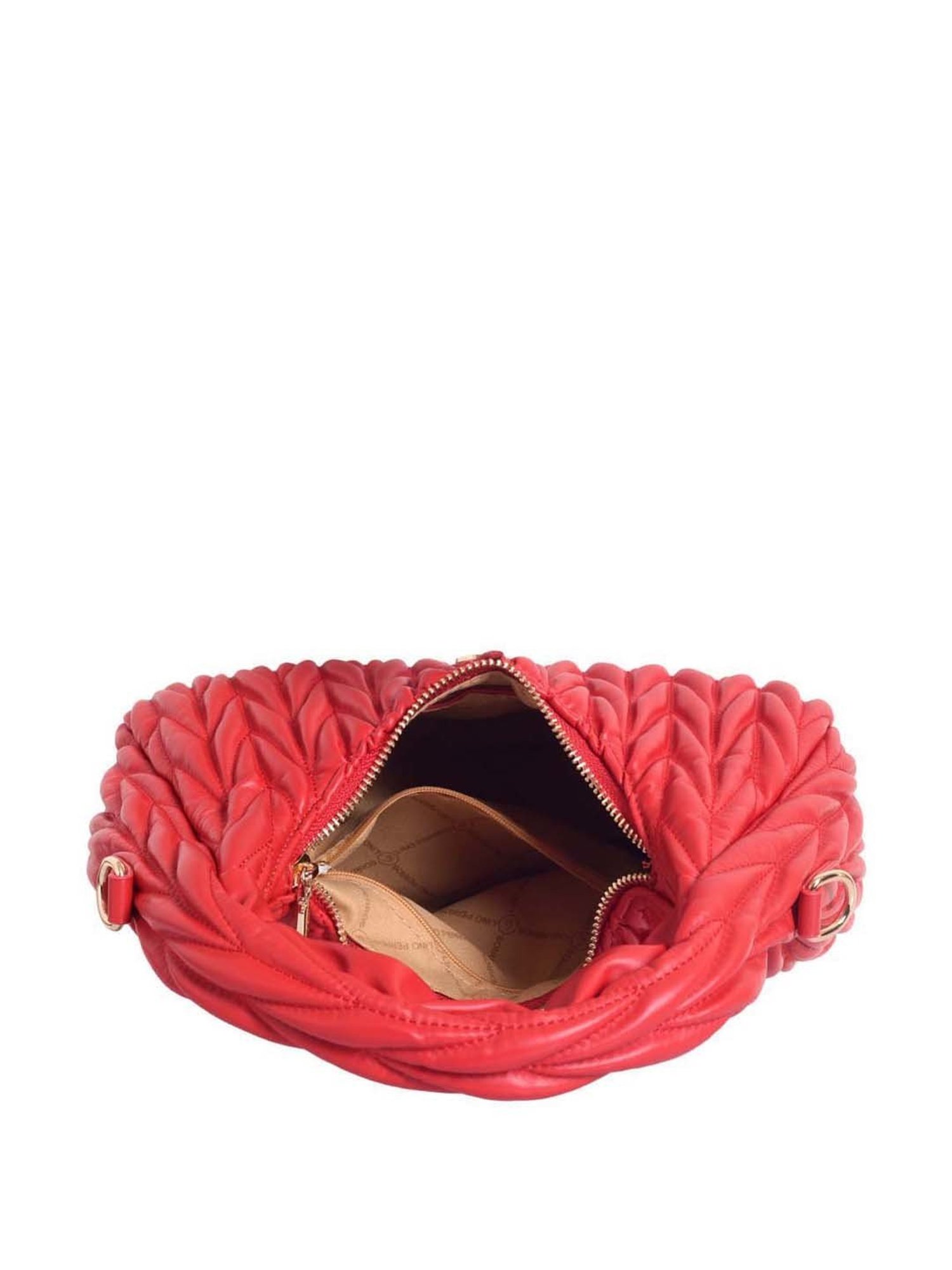 Lino Perros Red Quilted Medium Handbag