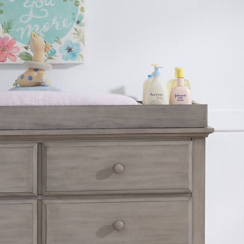 Oxford Baby Changing Table Topper - Stone Wash