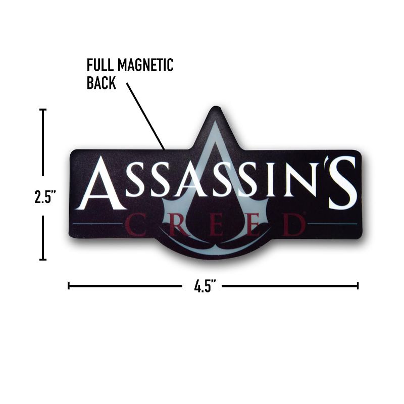 Just Funky OFFICIAL Assassin's Creed Logo Magnet | Feat. The Assassin's Crest | 5.8" Wide