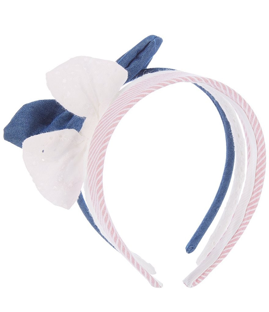 Copper Key Patterned Sparkle and Grosgrain Overlay King Bow