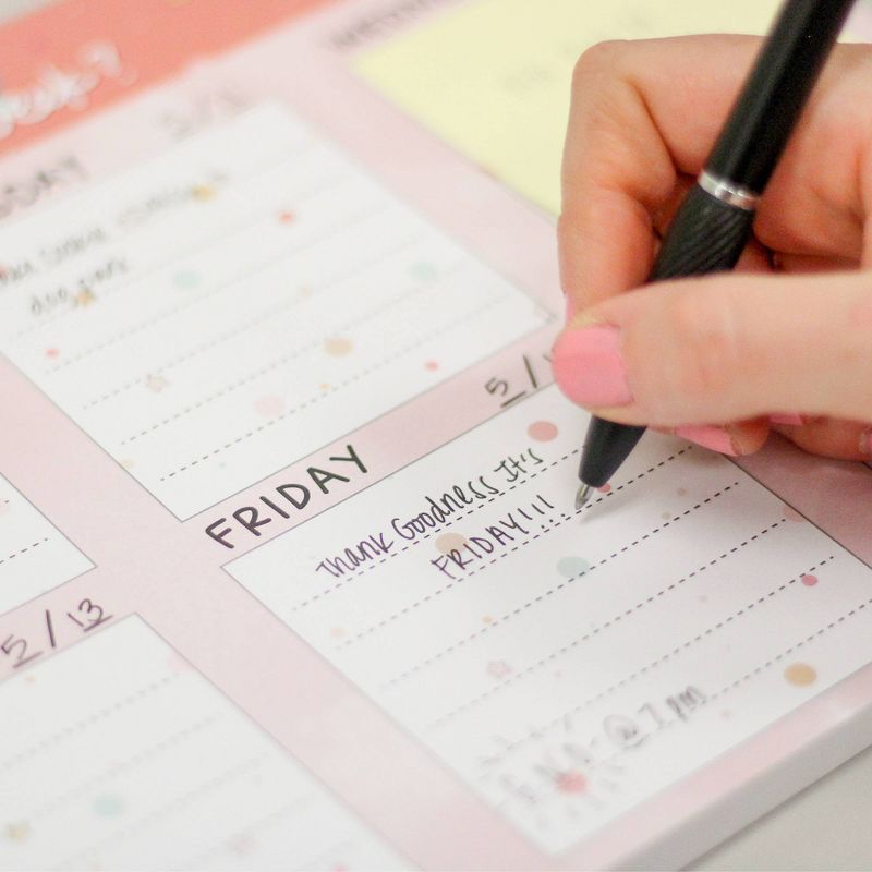 Undated Desk Pad Weekly Pink - Callie Danielle