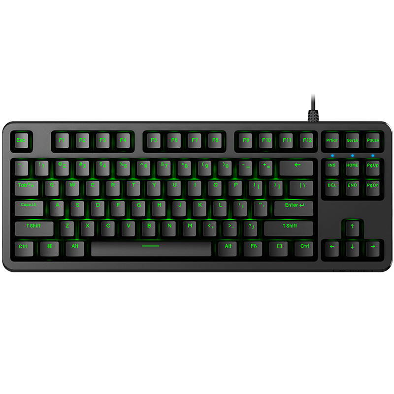 Fuhlen G87 All Non-conflicting Keys, 9 Backlit LED Light Modes, Cool Exterior Wired  Cherry Red Mechanical  Keyboard, 50Million Times Keystrokes Lifespan-Black