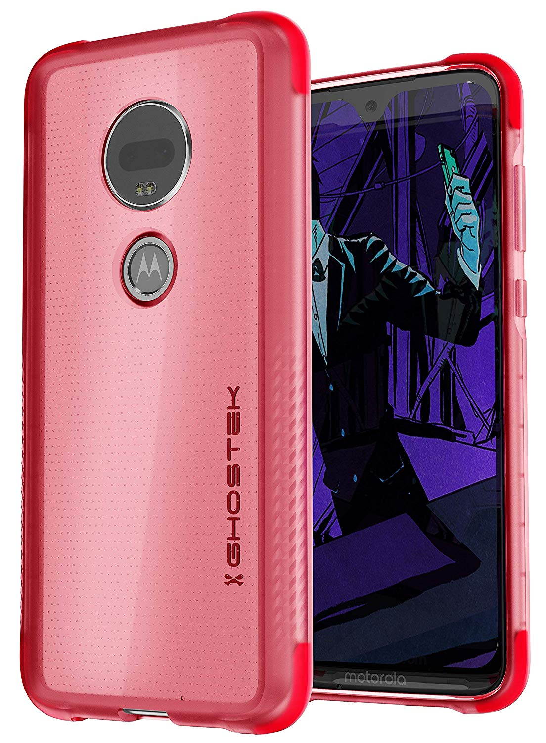 Ghostek Covert Clear Moto G7 Play Case with Super Slim Military Grade Armor Design Shockproof Heavy Duty Protection Scratch Resistant Back and Non-Slip Grip 2019 Moto G7 Play (5.7 Inch) - (Clear)