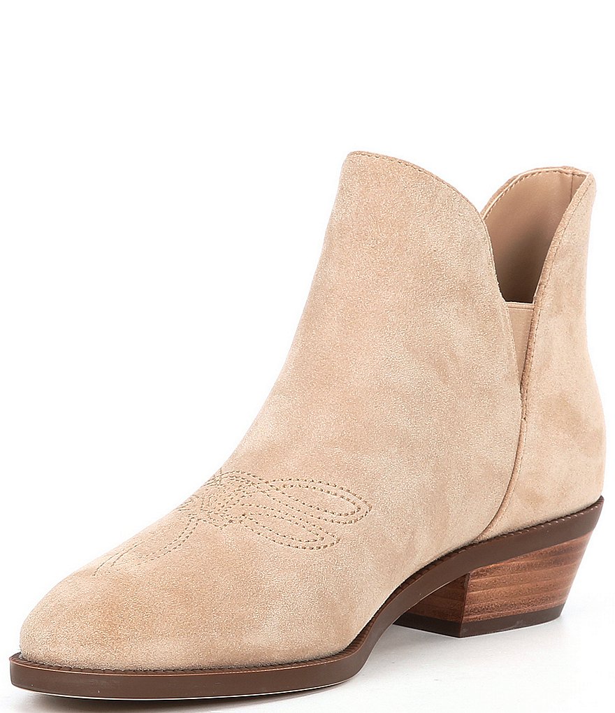 Lauren Ralph Lauren Prestyn Suede Western Booties