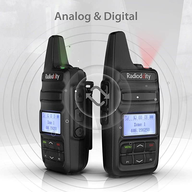 GD73A UHF DMRAnalog Two Way Radio 2 Watts Ham Radio for Beginners with Dual Time Slot 3600mAh Battery USB Charging Programming Compact Long Range Walkie Talkie