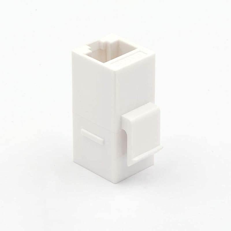 5Pack CAT5e Keystone Coupler RJ45 Female to Female Insert Coupler UTP CAT5e Keystone Inline Coupler White