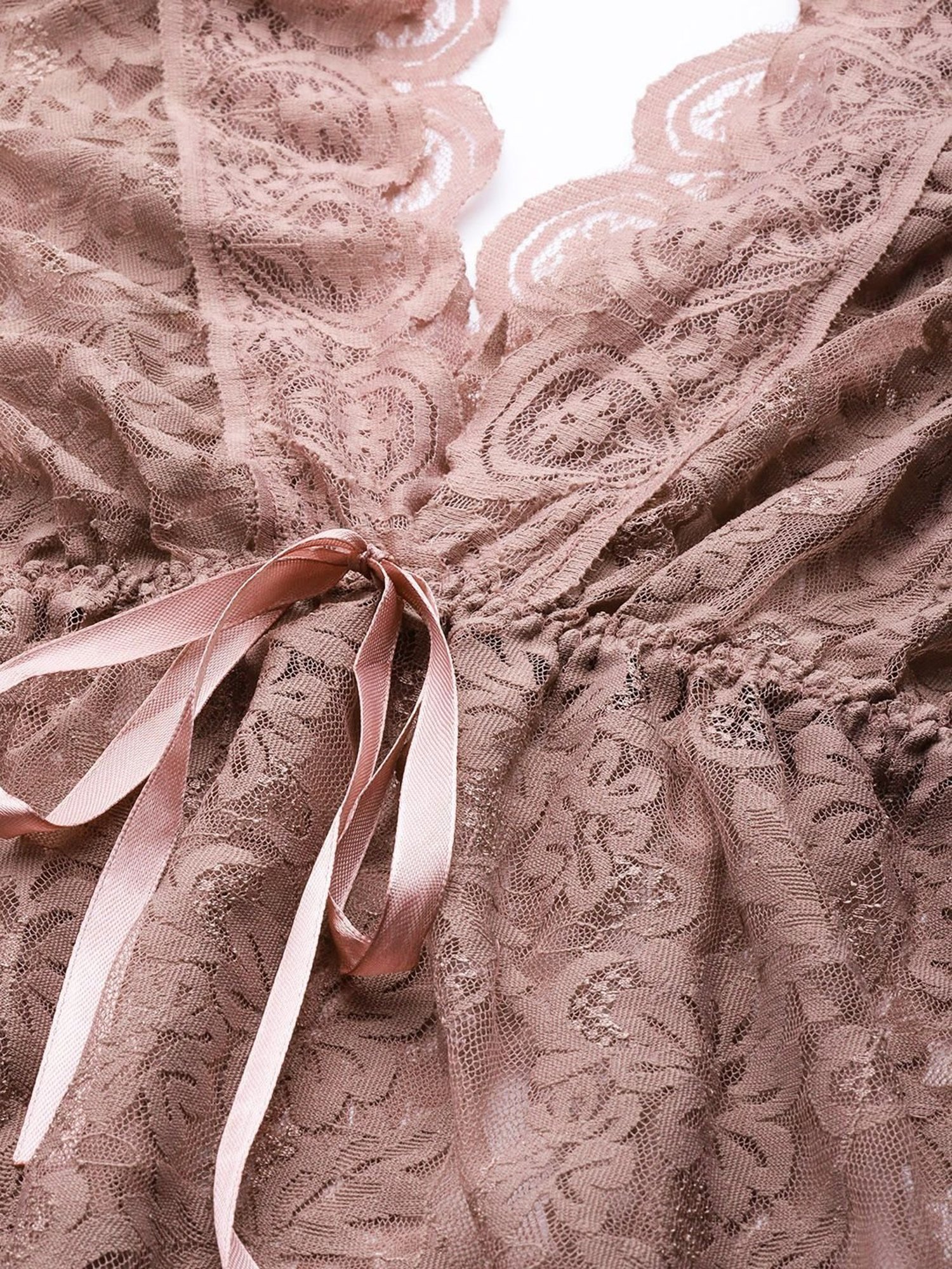 Ms.Lingies Pink Lace Work Babydoll