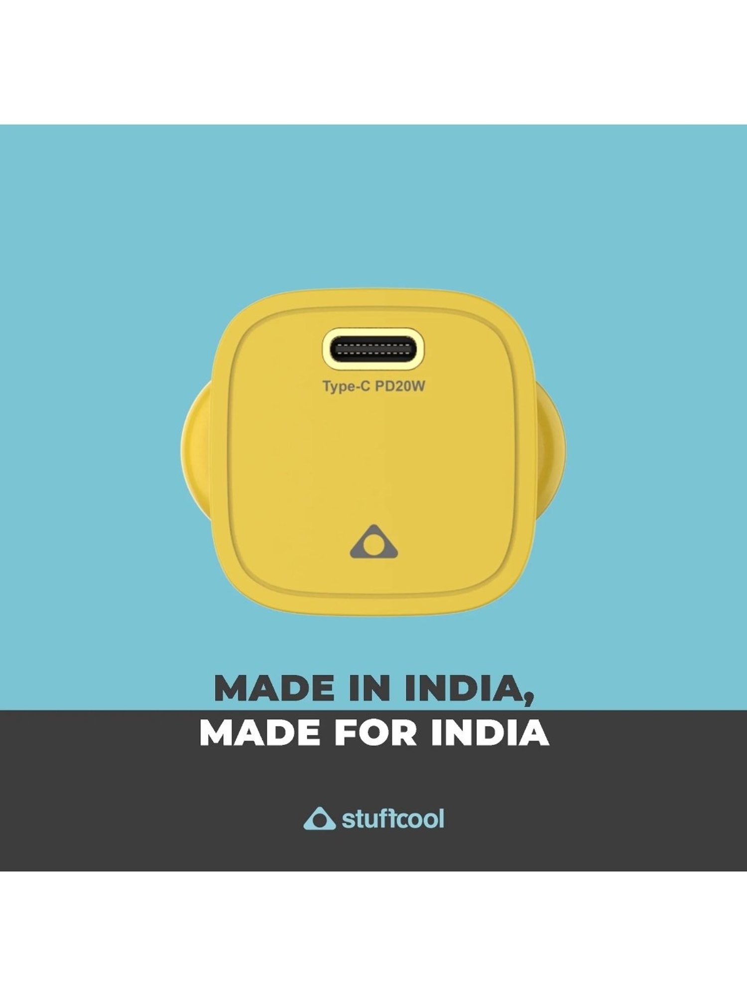 Stuffcool Nuevo PD 20W Smallest Wall Charger (Light White)