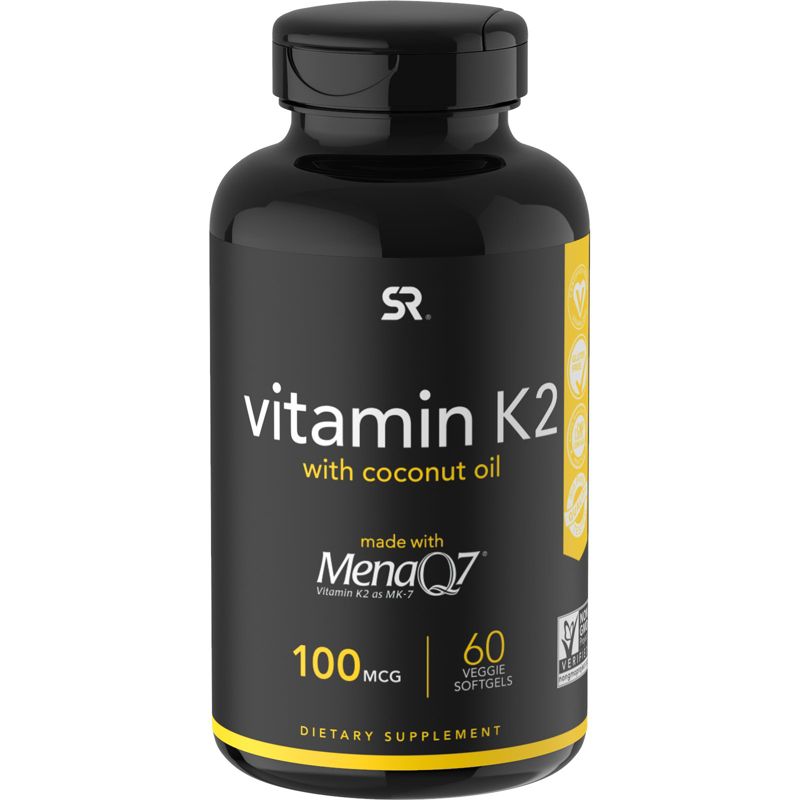 Sports Research Vitamin K2, 100 mcg, 60 Veggie Softgels,