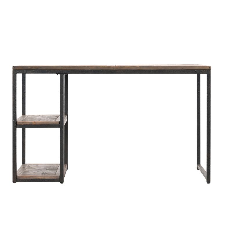 Garris Reclaimed Wood Writing Desk Black - Aiden Lane