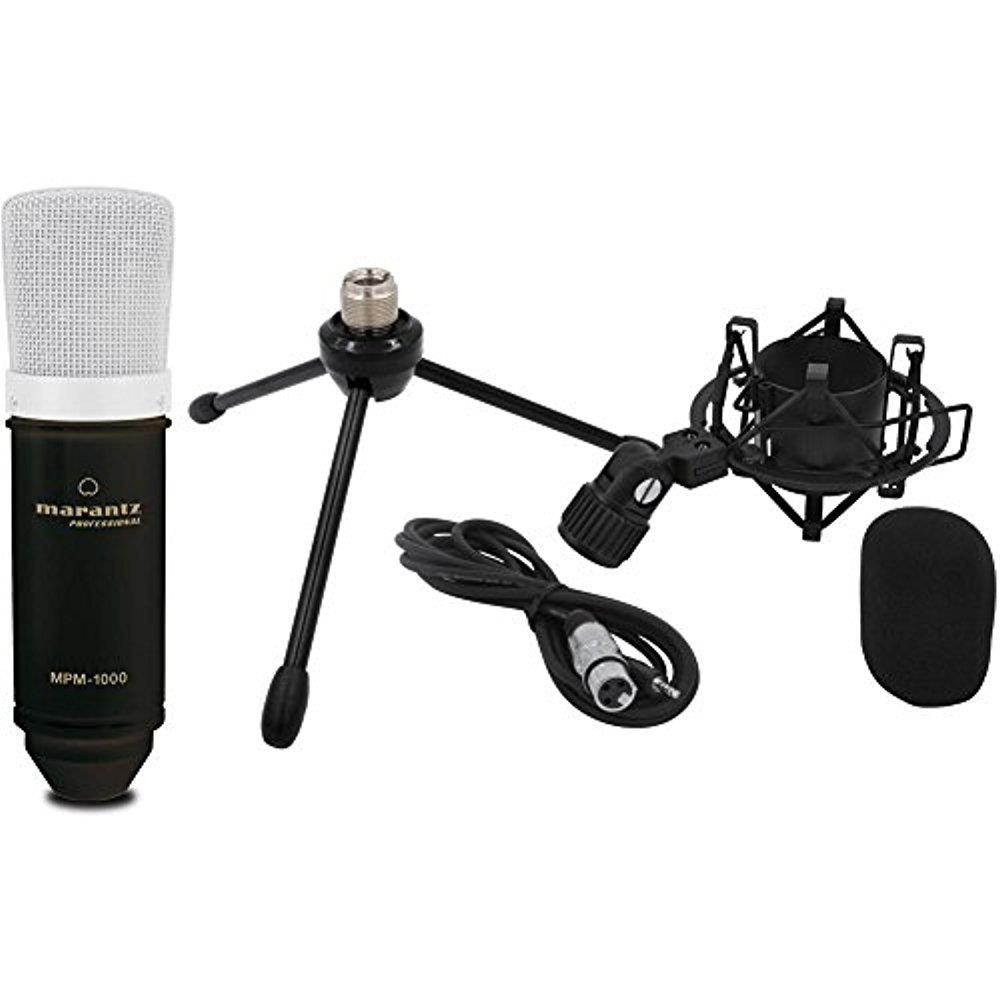 Mackie 1202VLZ4 12-Channel Compact Mixer and Platinum Studio Accessory Bundle w/ Professional Condenser Microphone, Studio Headphones, 11X Cables, and Fibertique Cloth