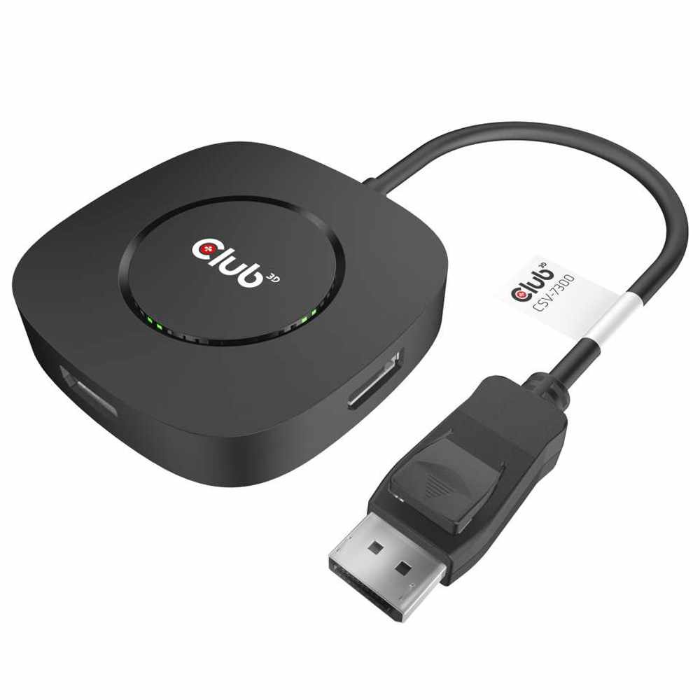 Club3D CSV-7300 Multi Stream Transport(MST) Hub DisplayPort 1.4 Triple Monitor