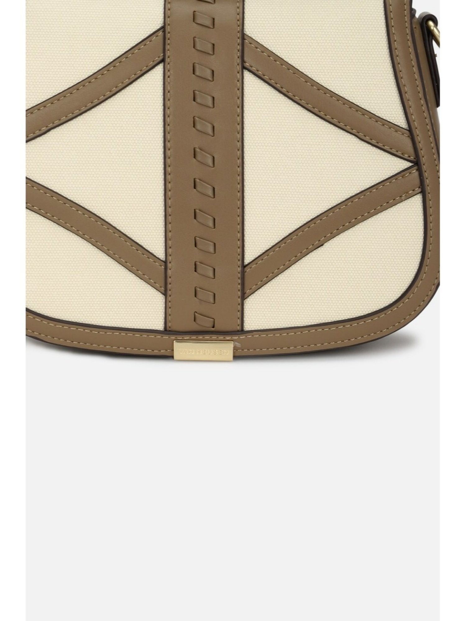 Van Heusen Brown Solid Handbag