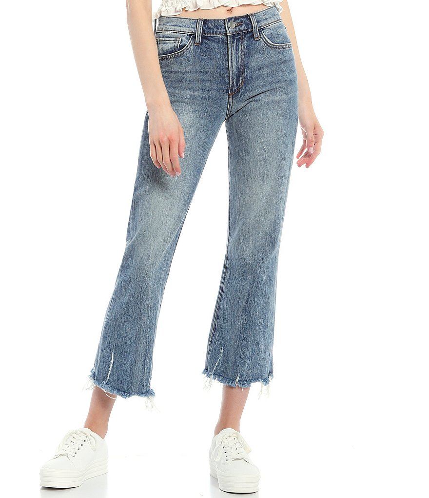 Joe's Jeans Callie Destructed Hem High Rise Cropped Jeans