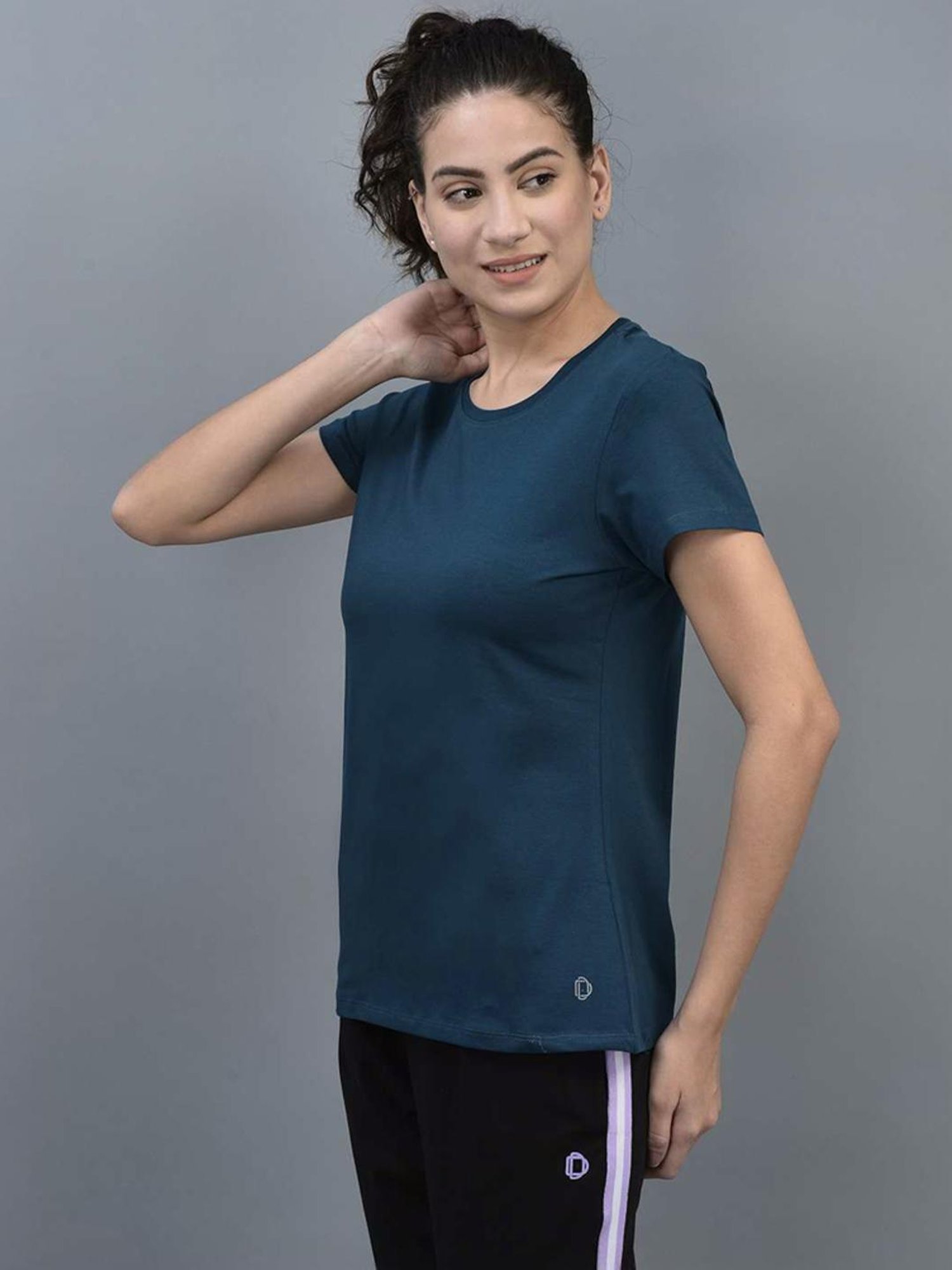 Dollar Navy Cotton Sports T-Shirt