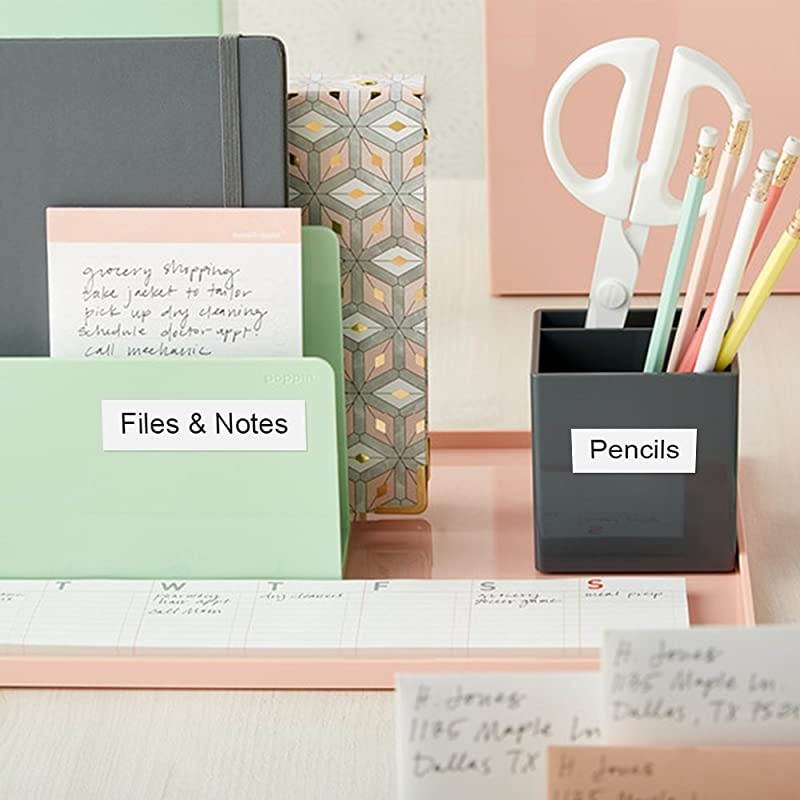 Compatible Label Tape Replacement for TZe241 TZ241 Brother Ptouch Label Tape 18mm 07 Inches Black on White Work with Brother Label Maker PTD400AD PTD600 4 Pack