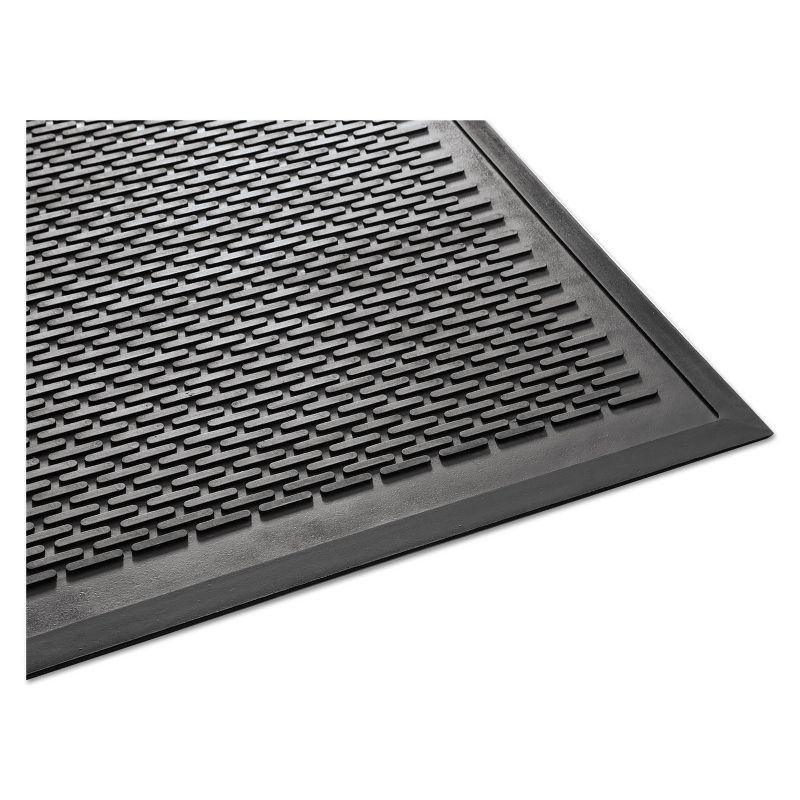 4'x6' Rectangle Solid Floor Mat Black - Guardian