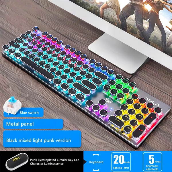 Glorious Modular Mechanical Gaming Keyboard (GMMK)- Barebone Edition (DIY Assembly Required) (Full Size, Black) + Glorious Black Aura Keycaps (Bundle)