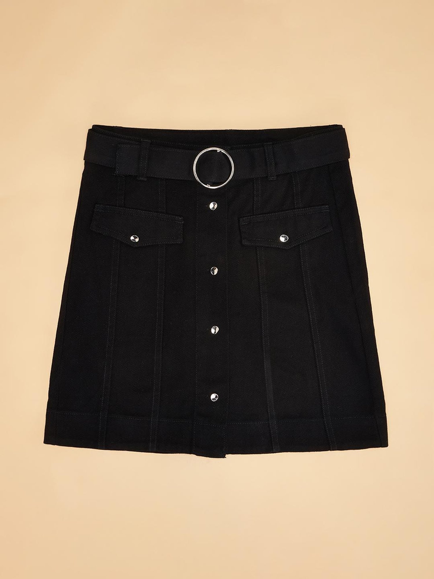 Pantaloons Junior Black Skirt