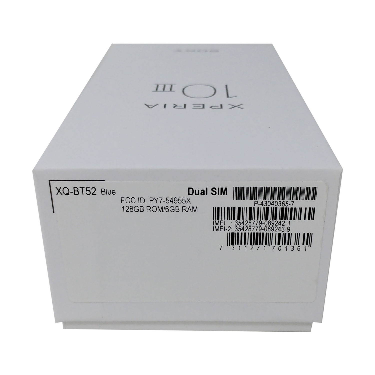 Sony Xperia 10 III 5G XQ-BT52 Dual SIM 128GB Factory Unlocked 6 in OLED Display 6GB RAM Triple Camera Smartphone - White - International Version