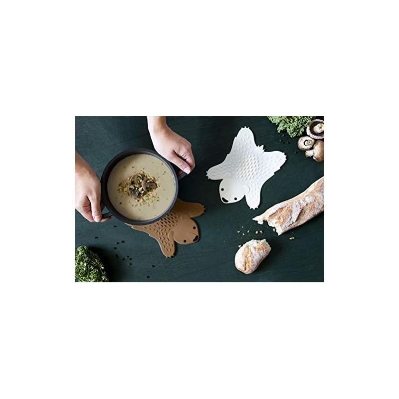 Bear Grizzly Shaped Pot Trivet, Brown