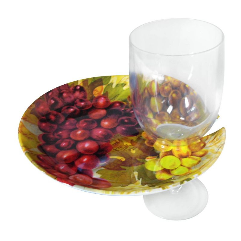 Epicureanist Set of 4 Cocktail Tray and Wine Glass Holder