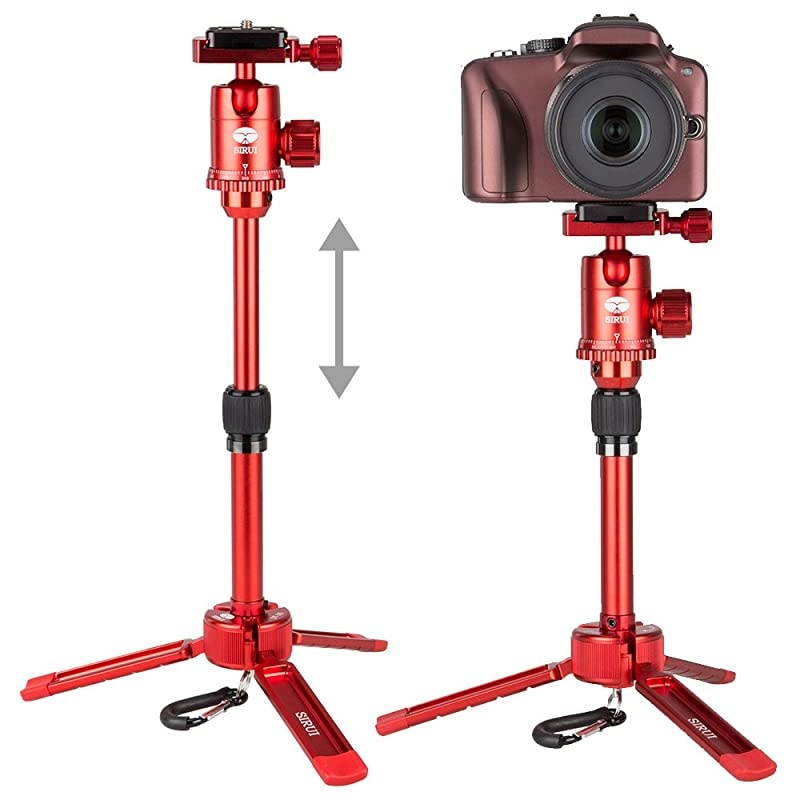 3T35 Table TopHandheld Video Tripod with Ball Head Red