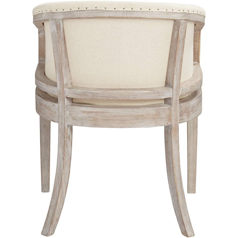 55 Downing Street Karlina Oatmeal Cotton Whitewashed Accent Chair