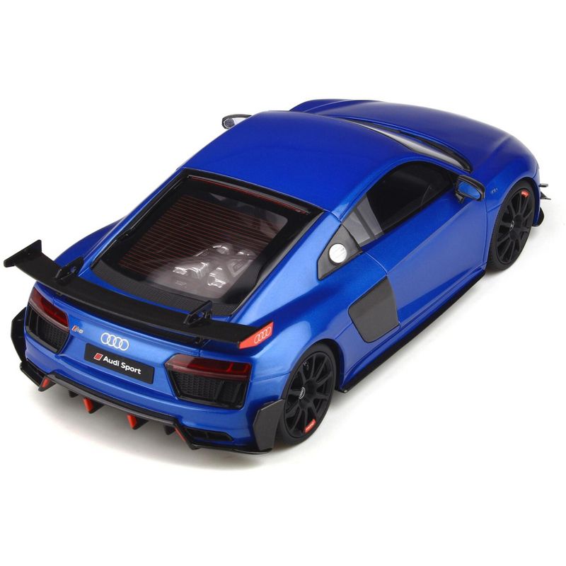 Audi R8 Performance Parts Ara Blue with Black Wheels 1/18 Model Car by GT Spirit