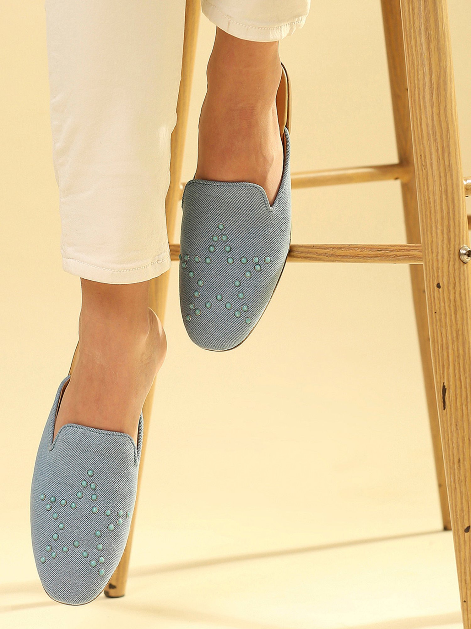 Tao Paris Women's Moscow Blue Mule Shoes