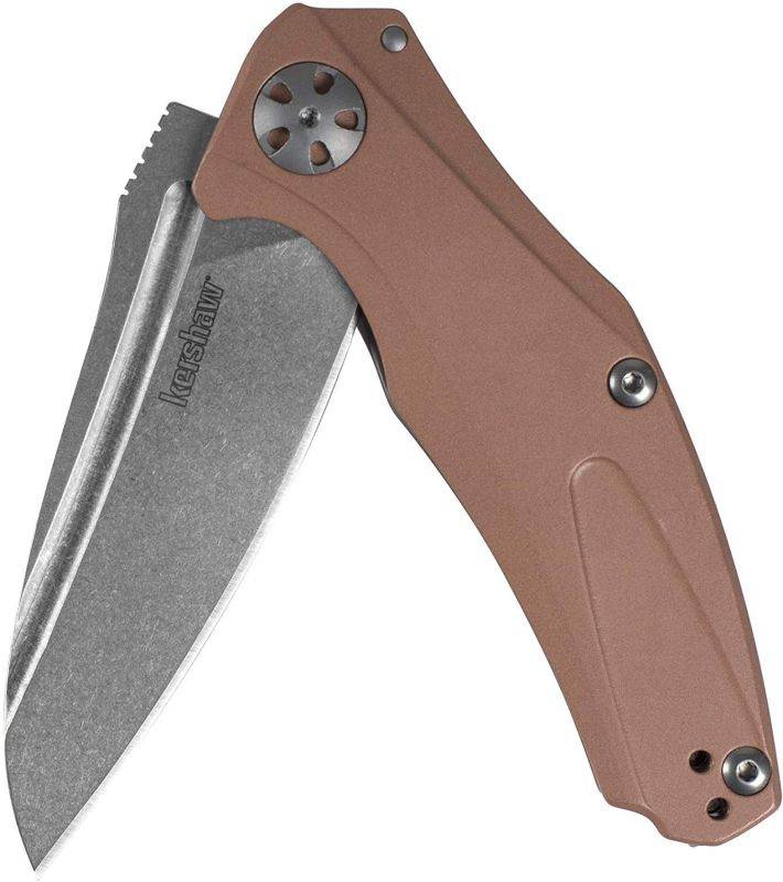 Kershaw Natrix Assisted 2.75in Stonewash Plain Copper Handle