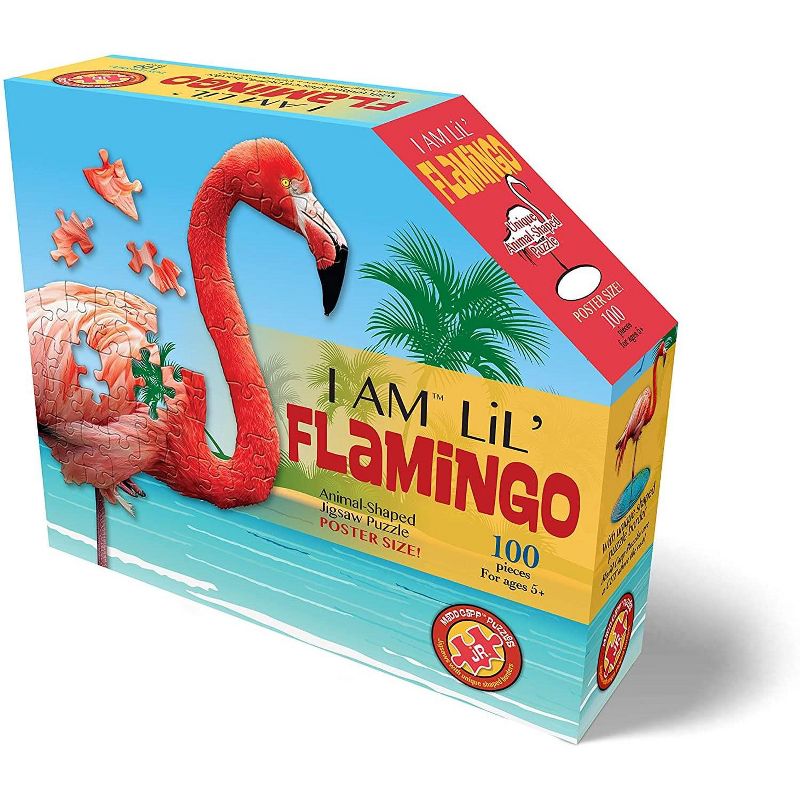 Madd Capp I AM Lil Flamingo 100 Piece Animal-Shaped Jigsaw Puzzle