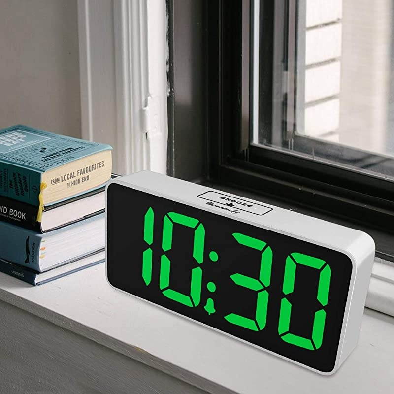 Large Digital Alarm Clock for Visually Impaired - 8.9 Inches Large Digital Clock for Bedroom, Fully Adjustable Dimmer, Jumbo Number Display, USB Ports, 12/24H, Snooze, Adjustable Alarm Volume
