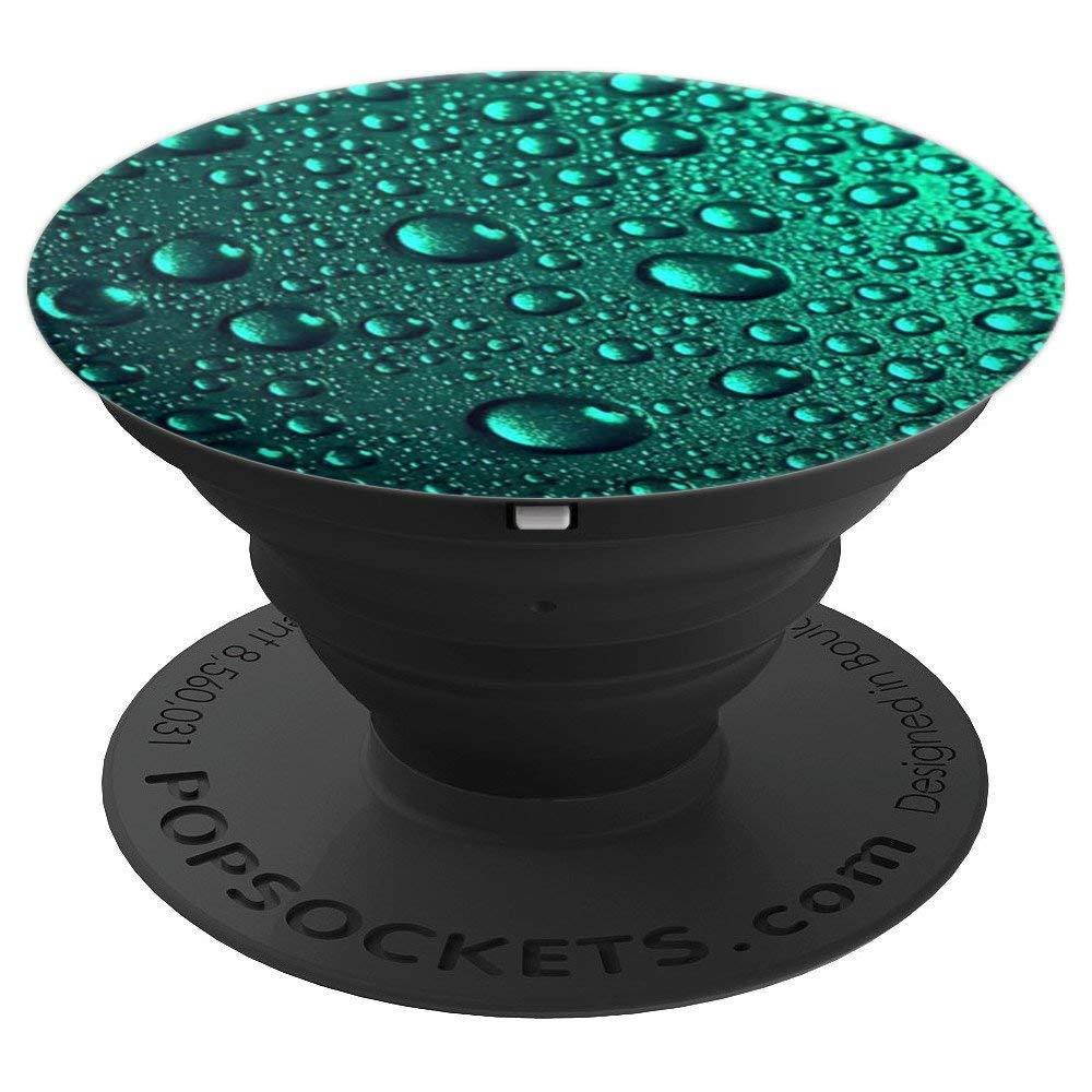 Water Drop Green PopSockets Grip and Stand for Phones and Tablets